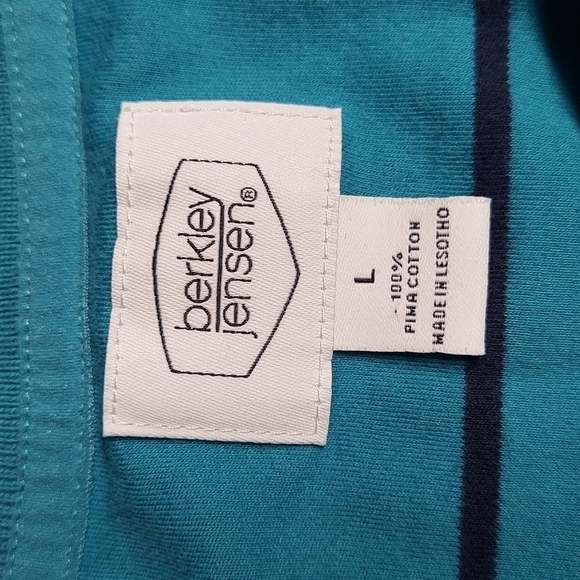 Berkley Jensen Striped Polo L - Picture 2 of 9